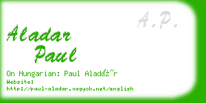 aladar paul business card